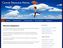 Tablet Screenshot of cancerresourcemama.com